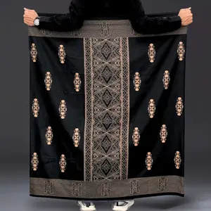 Sarung Cowok Santri Muslim Hitam Pria Wanita Dewasa Bahan Katun Micro Motif Terbaru Modern Size 120cmx215cm Nyaman Trendi Lembut