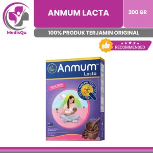 Anmum Lacta Coklat 200gr - Susu Nutrisi Gizi Tinggi untuk Ibu Hamil & Menyusui - Mendukung Produksi ASI Berkualitas & Kesehatan Ibu & Bayi