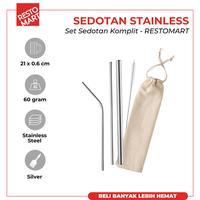 Gambar Sedotan Stainless/Set Sedotan Komplit-RESTOMART -(0818169) (0818159) - putih dari Restomart Kitchen Solution Kota Administrasi Jakarta Pusat 1 Tokopedia