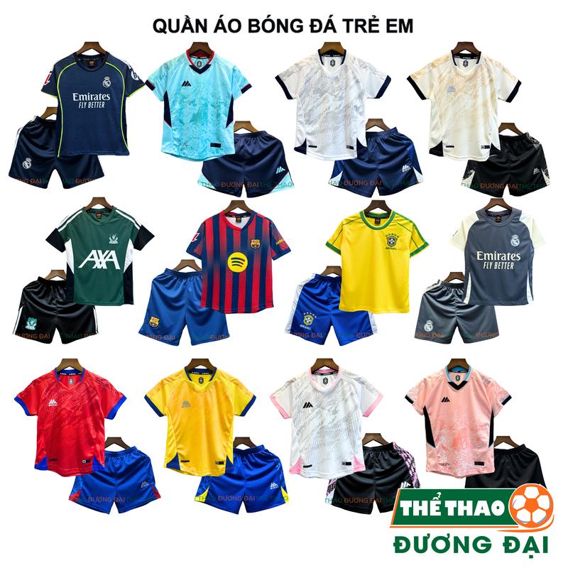 Quần Áo Bóng Đá Trẻ Em Siêu Cưng Thun Mè Thoáng Khí Đồ Đá Banh Cho Bé Thể Thao Đương Đại