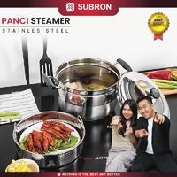 Gambar [EKSKLUSIF CECEKETARKETIR] SUBRON Panci Steamer 26cm Model Jepang Kukus Nasi Sup Makanan Tinggi Multifungsi Stainles Steel - 26 CM dari SUBRON KITCHENWARE Kab. Bandung 1 Tokopedia