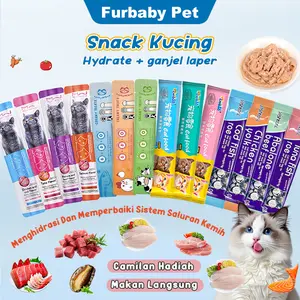 50pcs Cemilan Kucing Kitten Snack Kucing Creamy Cat Treats seaweed extract 24 bulan snack  kucing