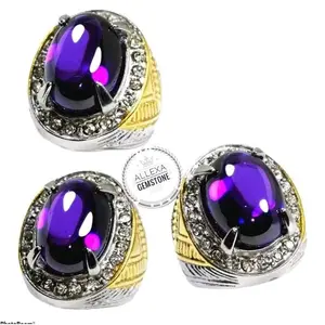Batu Cincin Pria Kecubung Bungur Super Mewah Termurah Super Crystal HQ TERMURAH Asli