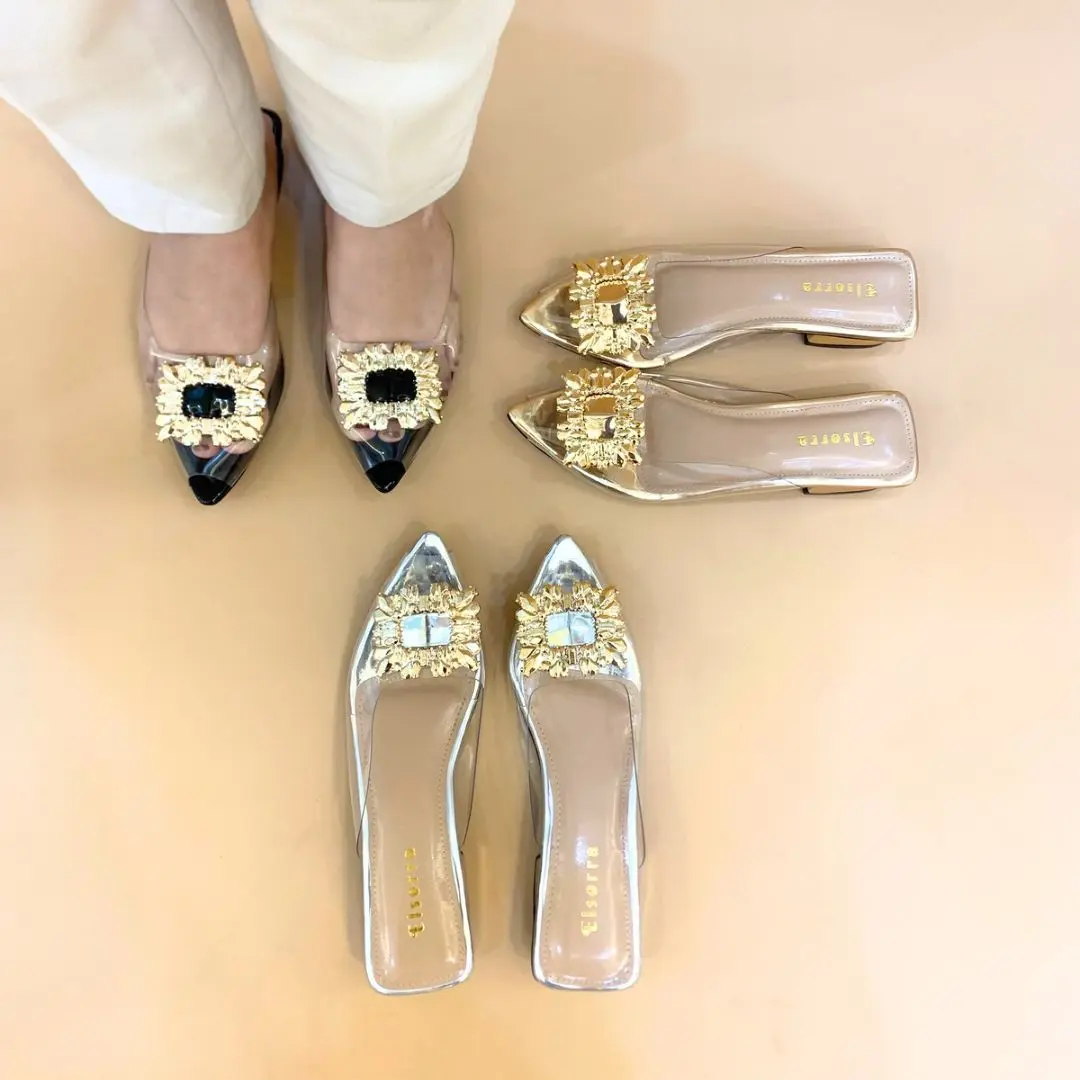 Elsorra 'Disya' - Mules Shoes Wanita - Sandal Wanita Elegan