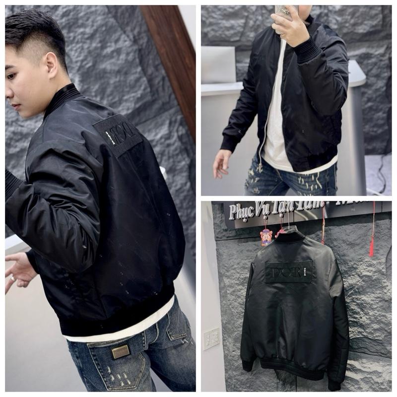 2 Nam Anh Boutique Áo Khoác Bomber Nam Nữ 2 Lớp Màu Đen Chống Gió Giữ Ấm Thời Trang Menswear Có Lót Bông Hình Quả Trám