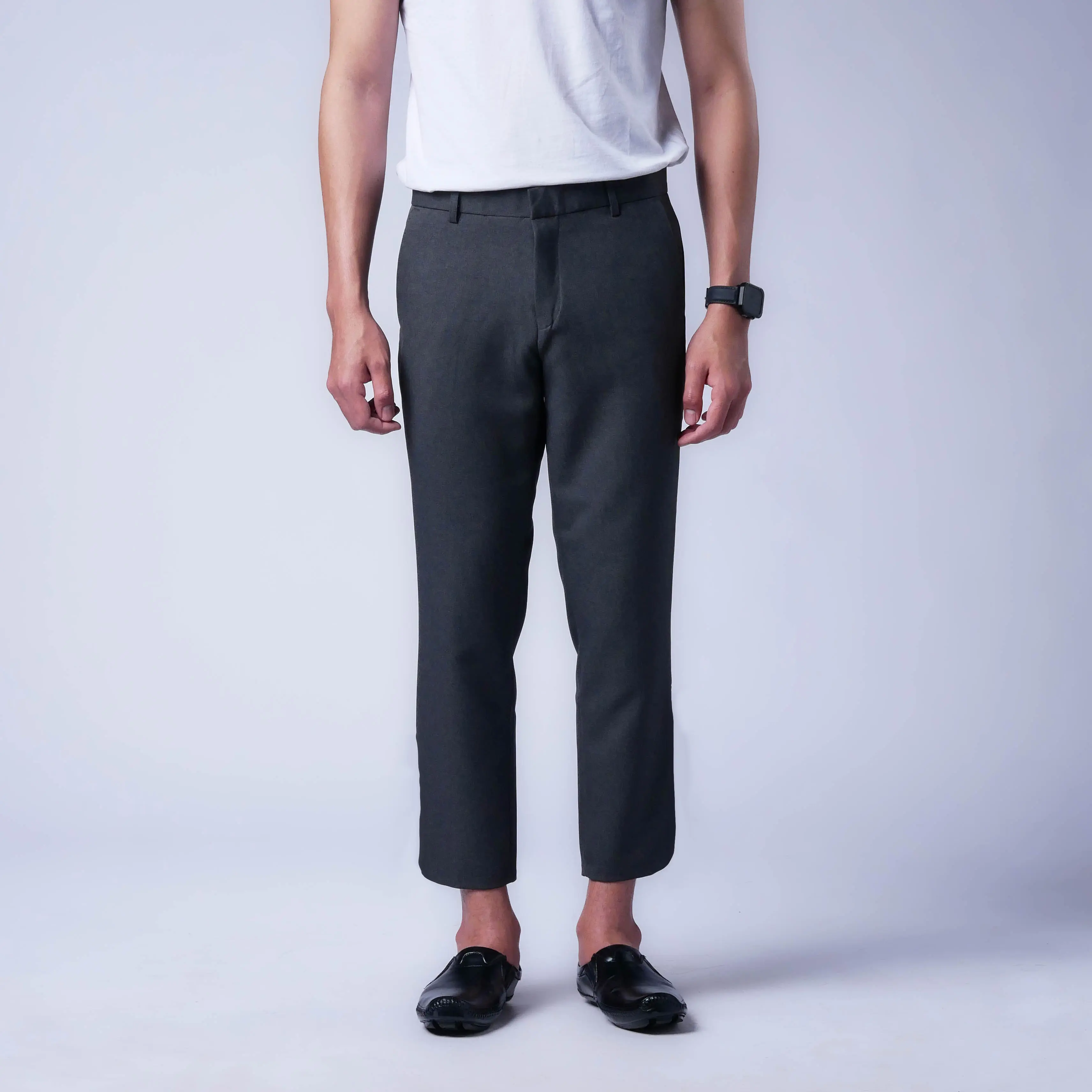 Mubeng - Ankle Pants Slimfit Dark Grey