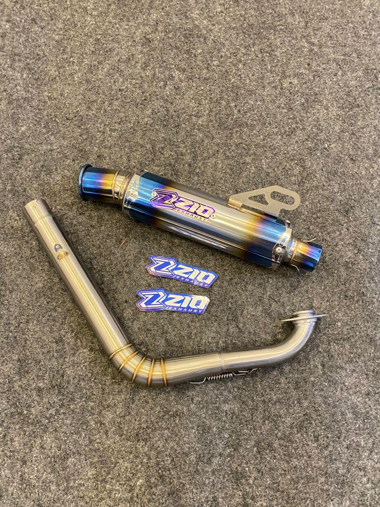 ZIO EXHAUST - KNALPOT SALEMBA CEKLIS JUNGSTYLE INLET 38 BLUE EDITION MONCONG LINTING ORIGINAL ZIO EXHAUST PNP AEROX VARIO NMAX LEXI BEAT MIO SCOOPY GENIO DLL Motorcycle Slincer