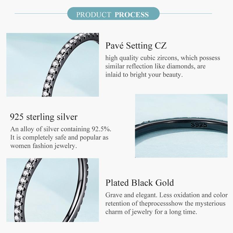 Product Introduction of Nhẫn Bạc Sterling 925, Bamoer, Dành Cho Nữ, Đính Đá Zircon Màu Hồng Và Xanh Dương, Phong Cách 28