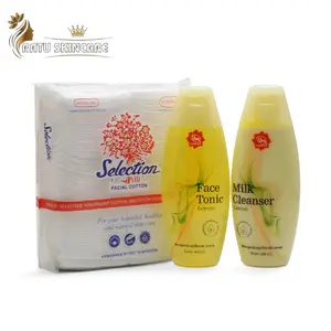 Paket 3in1 Viva Face Tonic & Milk Cleanser Lemon 100ml Plus Kapas Kecantikan 35g - Pembersih Wajah Berminyak dan Jerawat