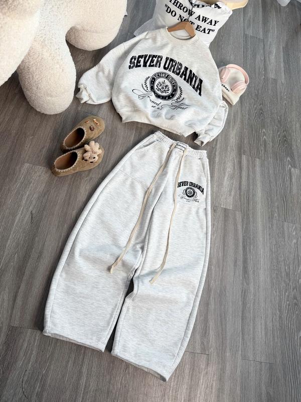  Sét bộ quần áo nỉ bông dày URBANIA unisex 