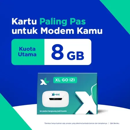 Kartu Perdana XL GO - Khusus Perangkat MiFi (Modem Portable WiFi)