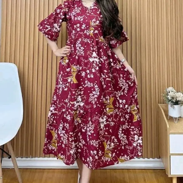 Delia dress Bunga/midi bunga 2