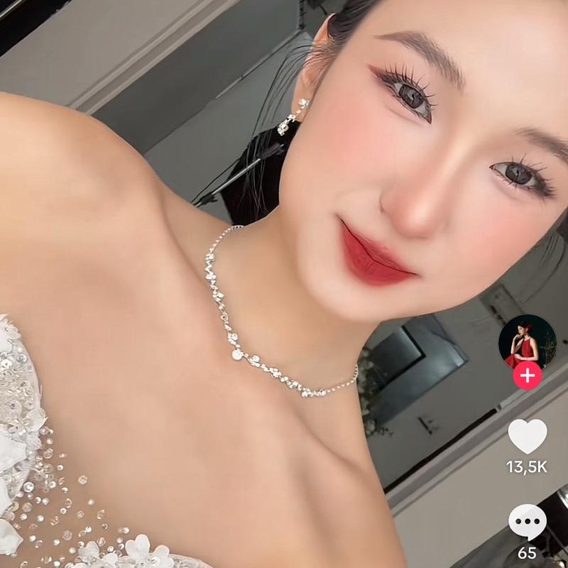 ( MỚI) (Mua 1 tặng 2) Mua 1 vòng cổ Edana tặng 1 bông tai + 1 lắc tay freesize đi tiệc sang chảnh Mino accessory Women Thời Trang Xinh Xắn Cho Nữ Trang Sức Chain