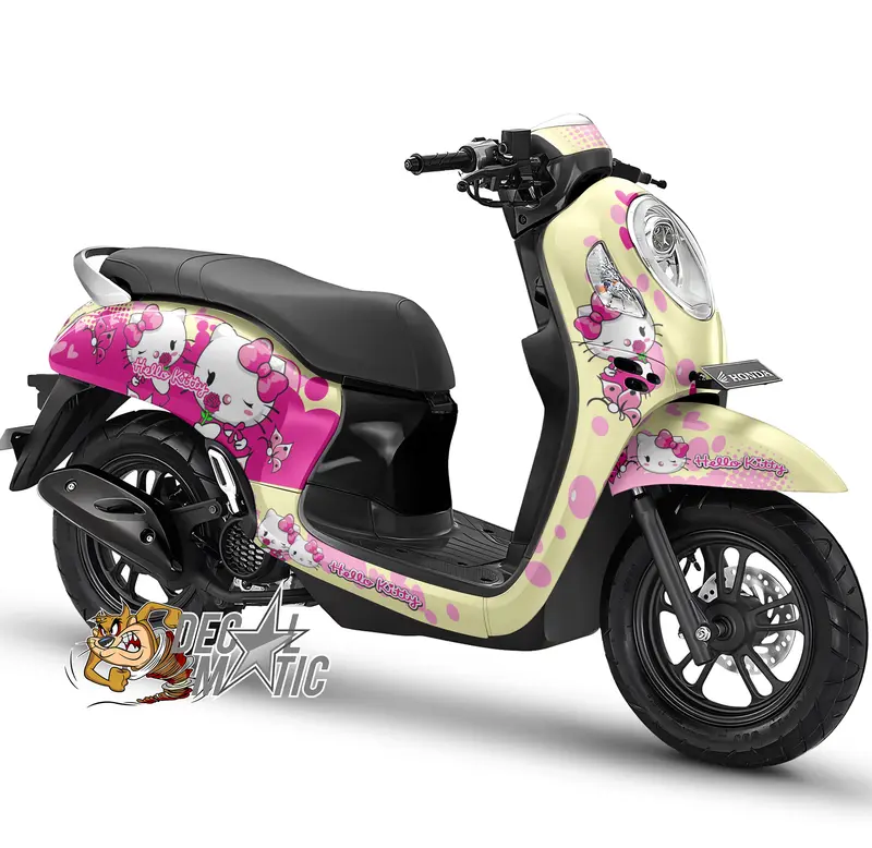 Decal scoopy Full Body - Stiker Scoopy Full body FI SPorty Fashion Stylish prestige Kartun HK  5 Motor Motorcycle 8