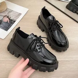 NR Shoes Sepatu Wanita Korea Hak Tinggi Platform Shoes Docmart Mary Jane Derby Cewek