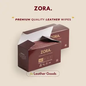 ZORA Premium Quality Leather Wipes | Tisu Pembersih Tas Kulit | Tisu Pembersih Dompet Kulit