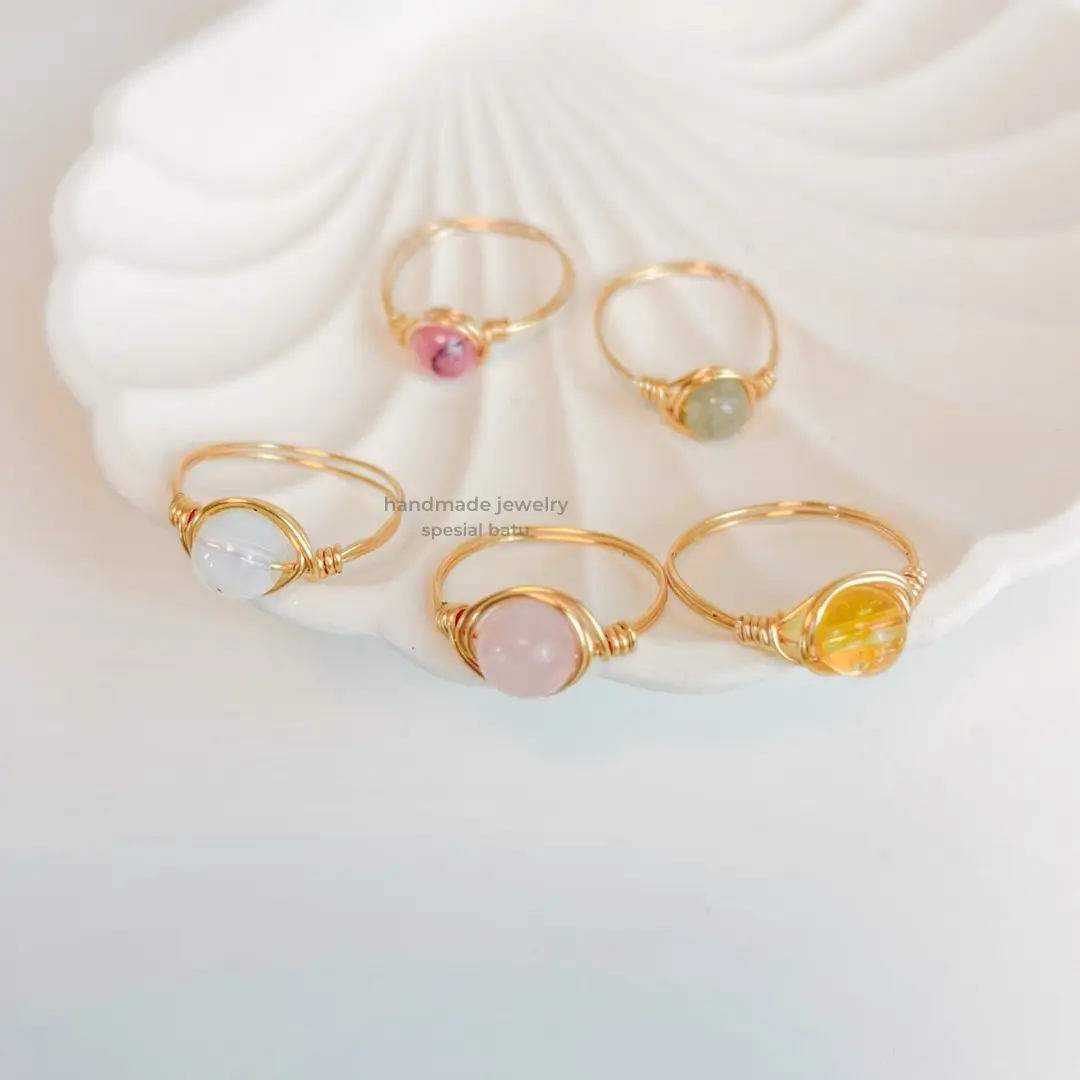 (Ivy Rings) Cincin Batu Crystal Alam Asli Wanita