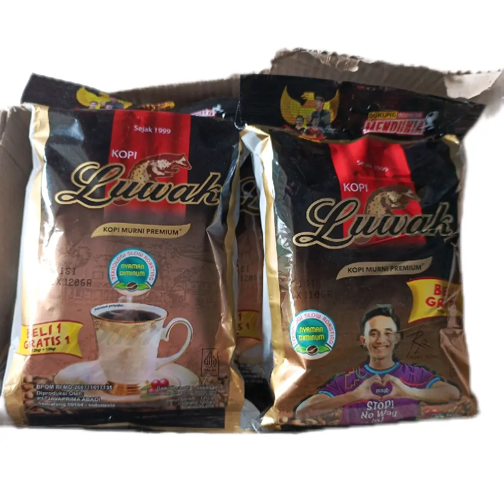 Kopi luwak bubuk premium beli 1 gratis 1 kemasan 2*110gr kemasan baru Coffee dan harga murah Coffe