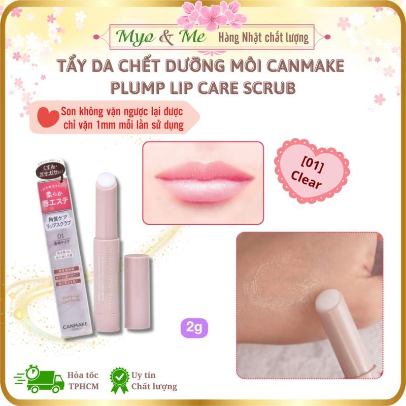 Son dưỡng môi kết hợp tẩy da chết môi giảm thâm, dưỡng ẩm Canmake Plump Lip Cae Scrub Nhật Bản - 2g 6