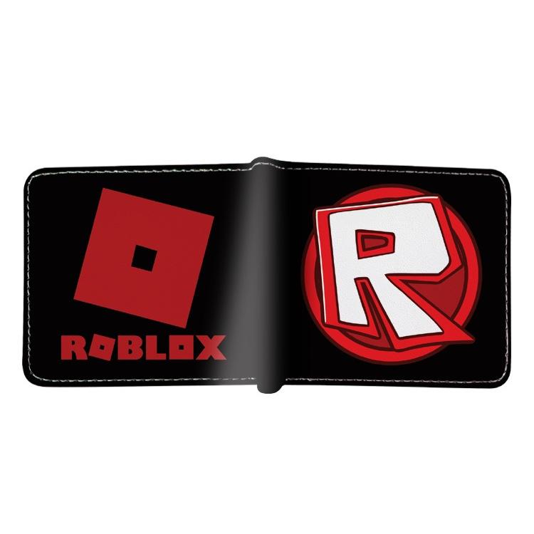 Roblox Wallet Short Half-Fold Card Holder Full Color Cartoon Anime Male Children's Coin Purse Boy 5