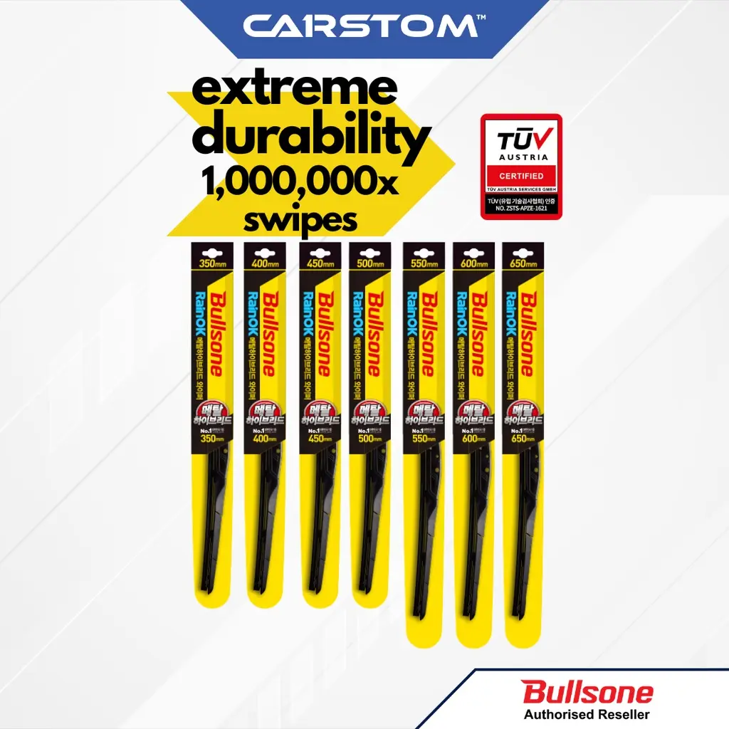 Bullsone RainOK Hybrid Car / Vehicle Wiper Blades - 350/400/450/500/550/600/650mm