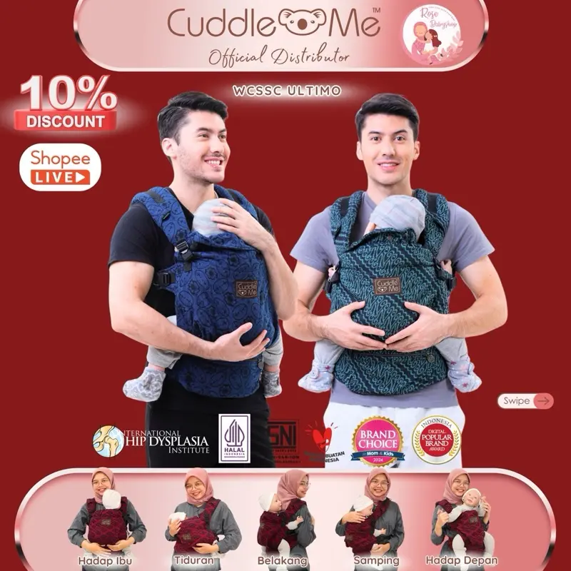 WCSSC Ultimo Cuddleme gendongan depan bayi Gendong Hipseat 0