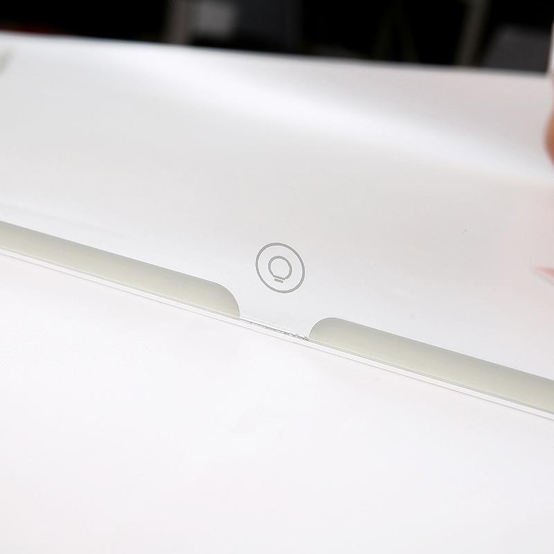 Cermin Rias LED Portabel untuk Visor Mobil dengan 3 Pilihan Cahaya Sensor Sentuh & Perlindungan Mata - Cermin Aluminium Jernih & Lampu LED Lembut