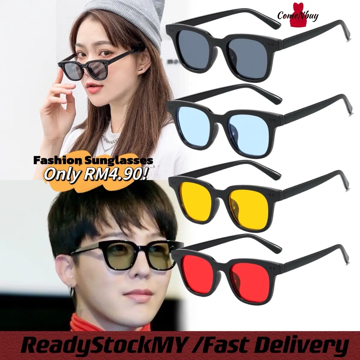 GM 2025 Spec Style Fashion Star Same Paragraph Transparent Color Ocean Film Sunglasses for Men and Women Sunglasses Eyewear
