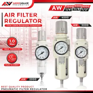 AIR FILTER REGULATOR - AW, Kompresor Udara Regulator Pengatur tekanan, Saringan ANGIN SPRAY GUN PERANGKAP AIR WATER TRAP KOMPRESOR SPRAYGUN  varian AW