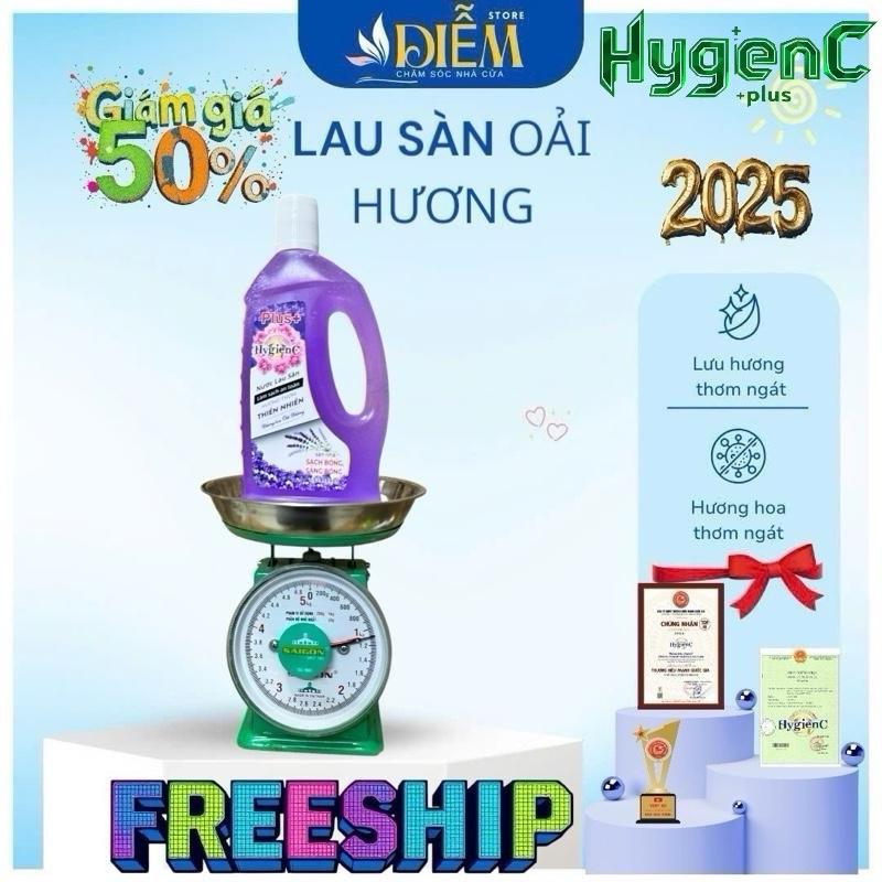  Nước Lau Sàn HygienC Bạc Hà & Oải Hương – Sạch Bóng- Thơm Lâu 