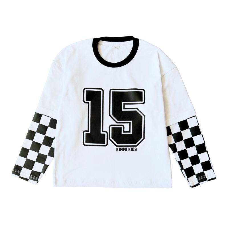 Kimmikids Kaos Anak Oversize Lengan Panjang Motif Catur 1 - 11 Tahun Cotton Combed 24s 0