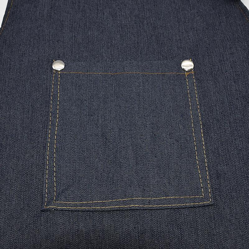Tạp dề làm tóc Denim, dây đeo cổ và eo có thể điều chỉnh, có túi chống tĩnh điện, có thể gập lại, chống mài mòn, thích hợp cho tiệm làm tóc, khăn choàng, vải 2