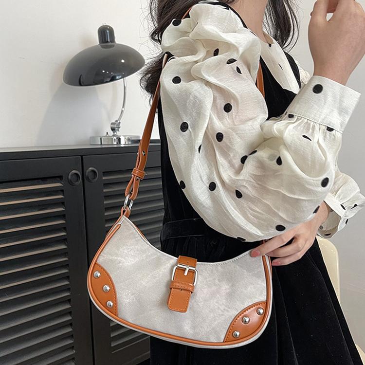 Product Introduction of Tas Bahu Keling Retro Wanita Tas Ketiak Vintage Perancis Tas Kecil Sederhana Temperamen Tas Selempang Fashion Shoulder Bag Korean Style 18