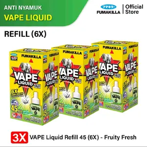 [Bundling isi 3] Fumakilla Refill Obat nyamuk 6x Lebih Efektif Fruity Fresh 45ml