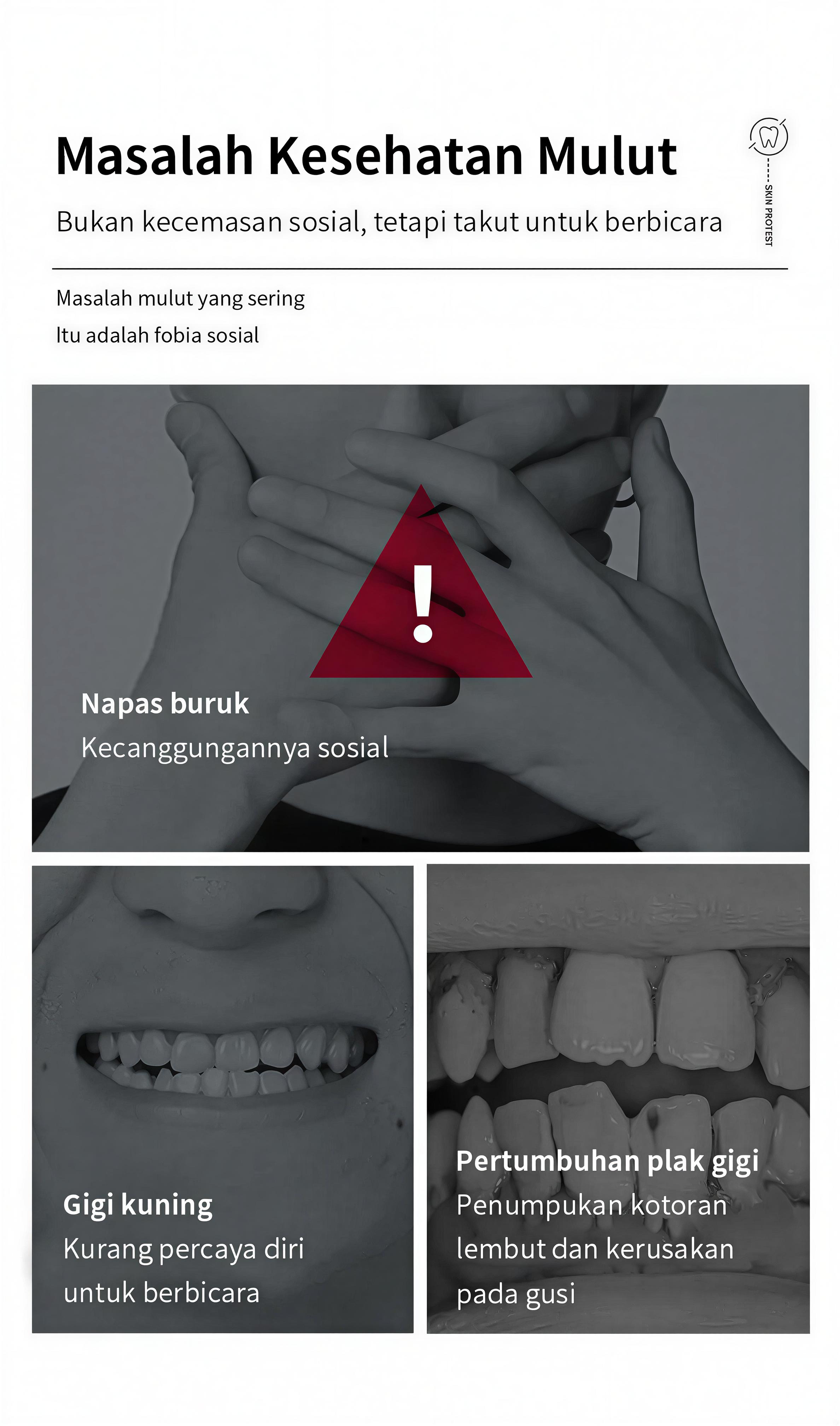 AngelMaster SP10 Probiotic Toothpaste - Pasta Gigi Premium untuk Gigi Lebih Putih dengan 4 Jenis Probiotik, Nafas Segar Seharian, Hapus Noda Kuning Mendalam, Pembersihan Optimal & Penghilang Noda - Mulut