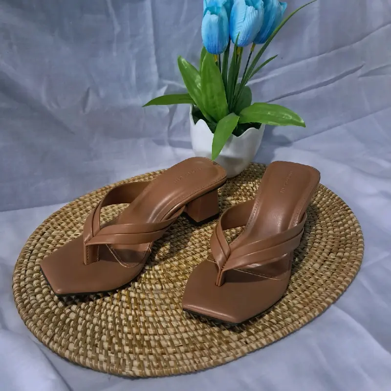 High heels wanita sandal hak tinggi 5cm simple model terbaru murah Kasual 6