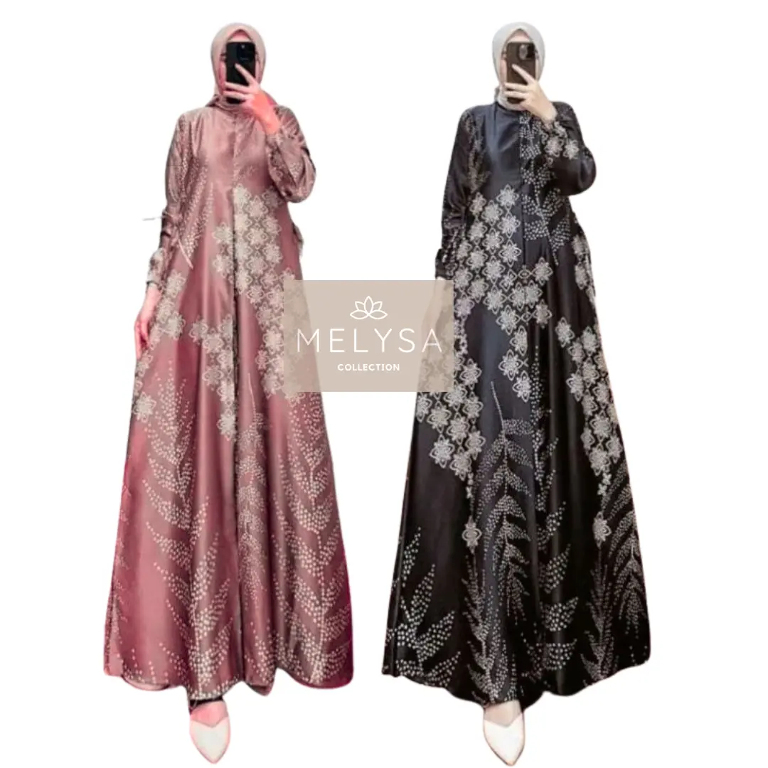 Gamis harian dewasa Hyget Natasa Series Lengan Kerut Karet Dress Panjang Muslim Nyaman Murah simpel gamis daster wanita busui Ibu Melar Menyusui Syari