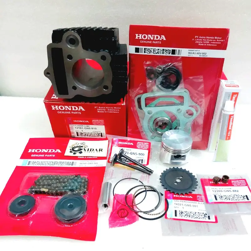 Blok Seher Set Piston + Rantai keteng 7 Item Grand Astrea Prima Supra Lama Supra X Lama  Win Star GN5 3
