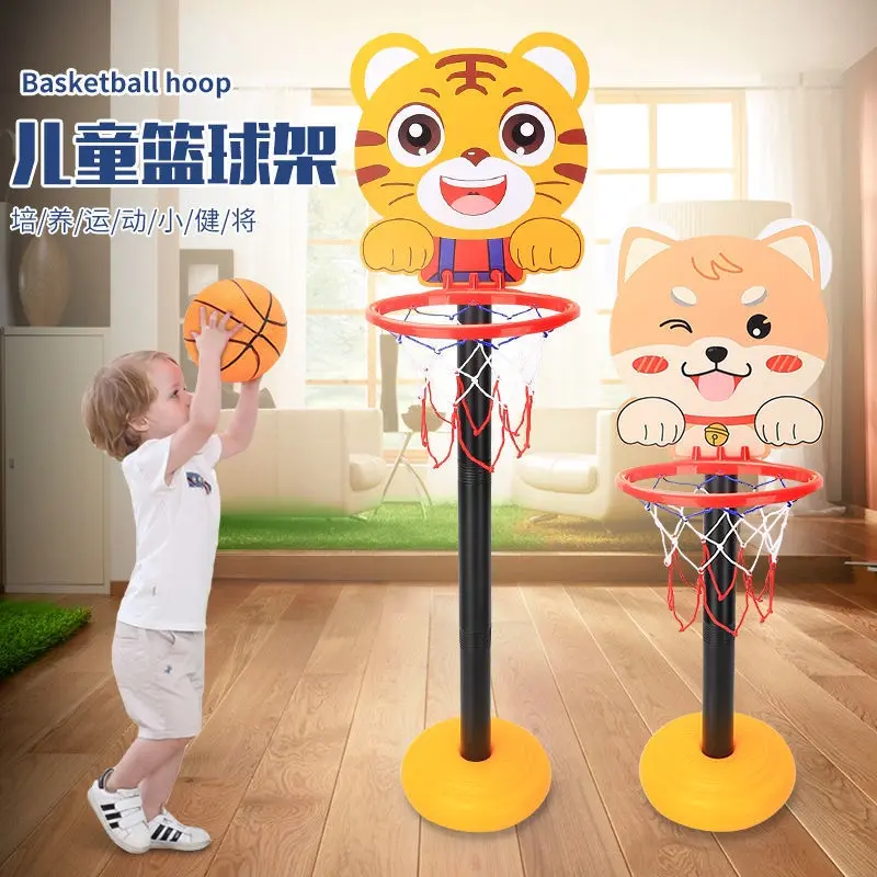 bronsis - Mainan Anak Ring Basket Basketball Karakter Animal - Tiang Bola Basket 0
