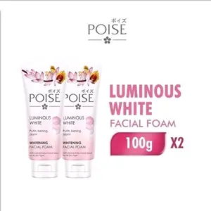 Paket 2 Pcs Poise  Face Wash 100 Ml Twinpack Facial Wajah Cleansing Membersihkan Mencerahkan Muka