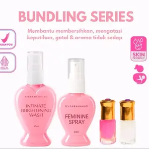BUNDLING GOSROK ( Intimate Brightening Wash, Feminine Spray, 2pcs Misk Thaharah By Sarah Ahmad ) Bysarahahmad