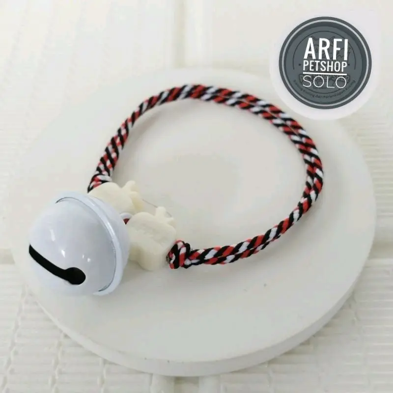 Paket 6pcs Kalung Kucing Tali Lonceng Ufo 22mm 6