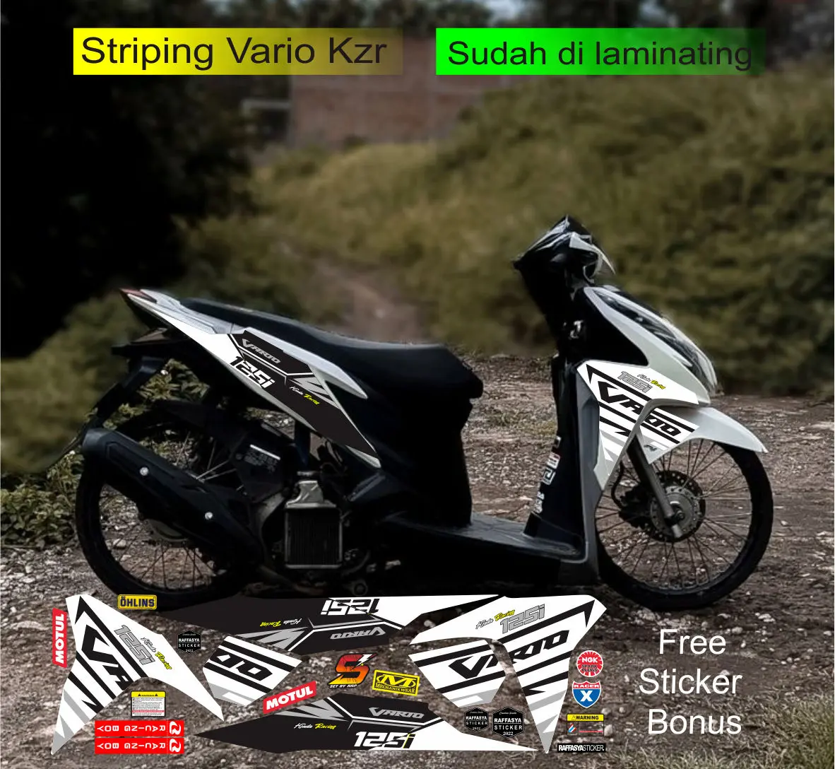 striping variasi vario kzr style lis viral