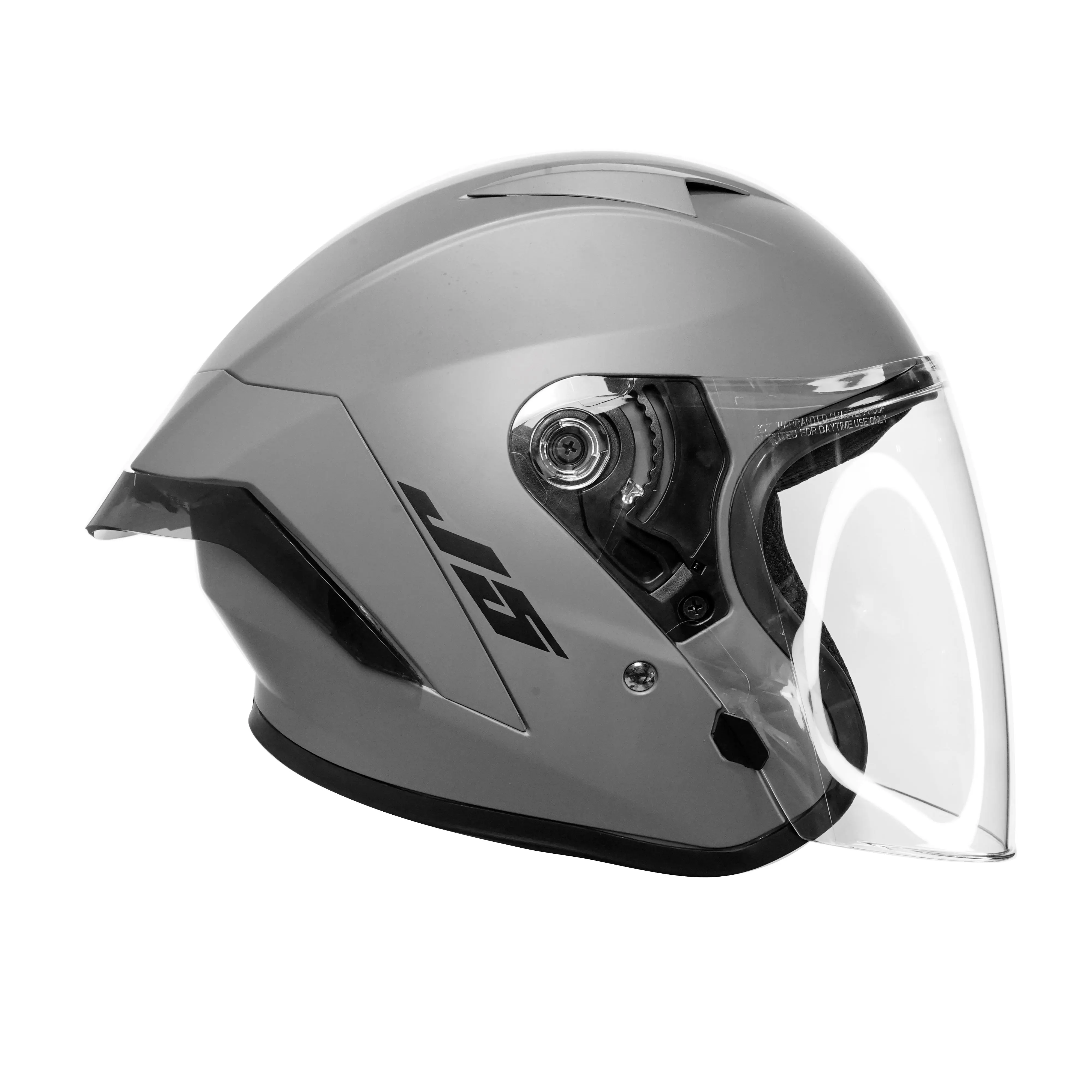 Helm Half Face Mla J5 Solid Putih Visor Bening Paket Ganteng Terbaru/Helm Pria Wanita SNI COD Termurah