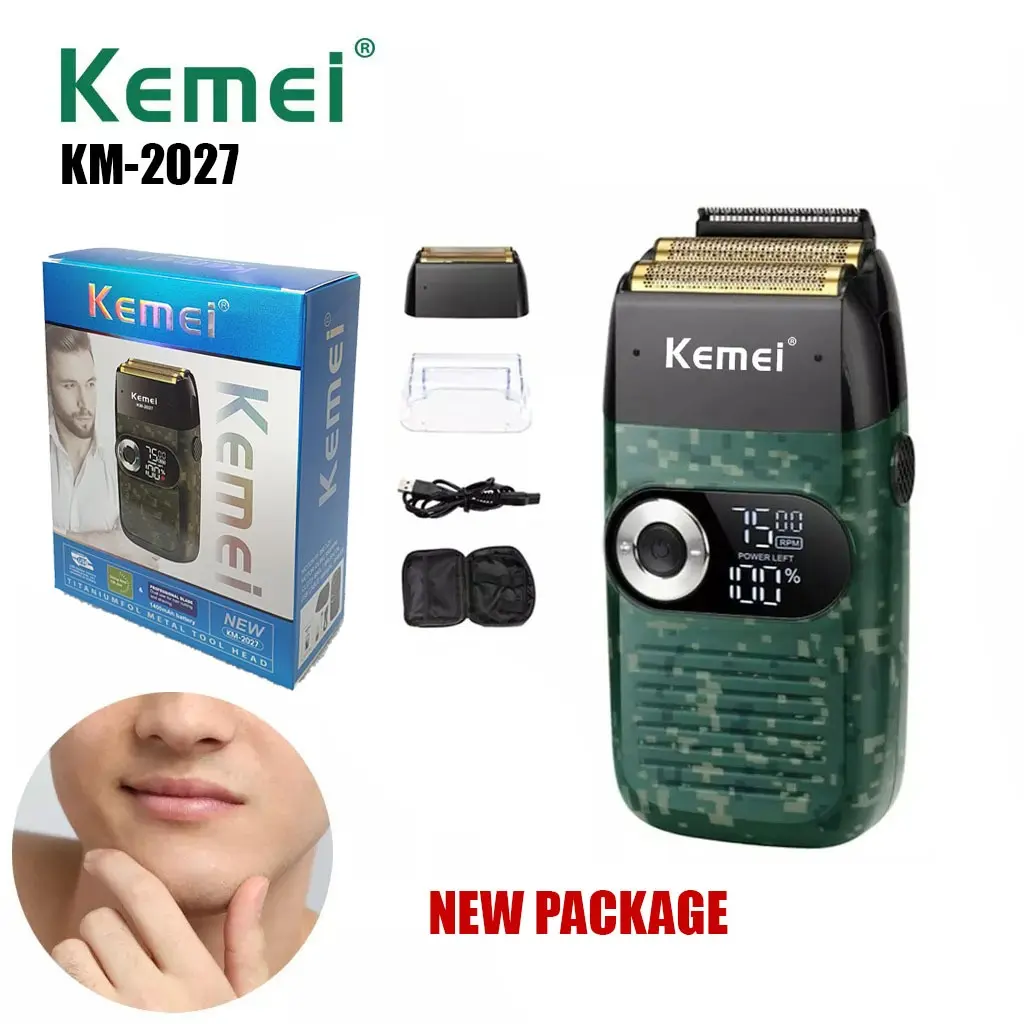 Kemei KM-2027 ARMY Digital Shaver Alat Cukur Kumis Jenggot