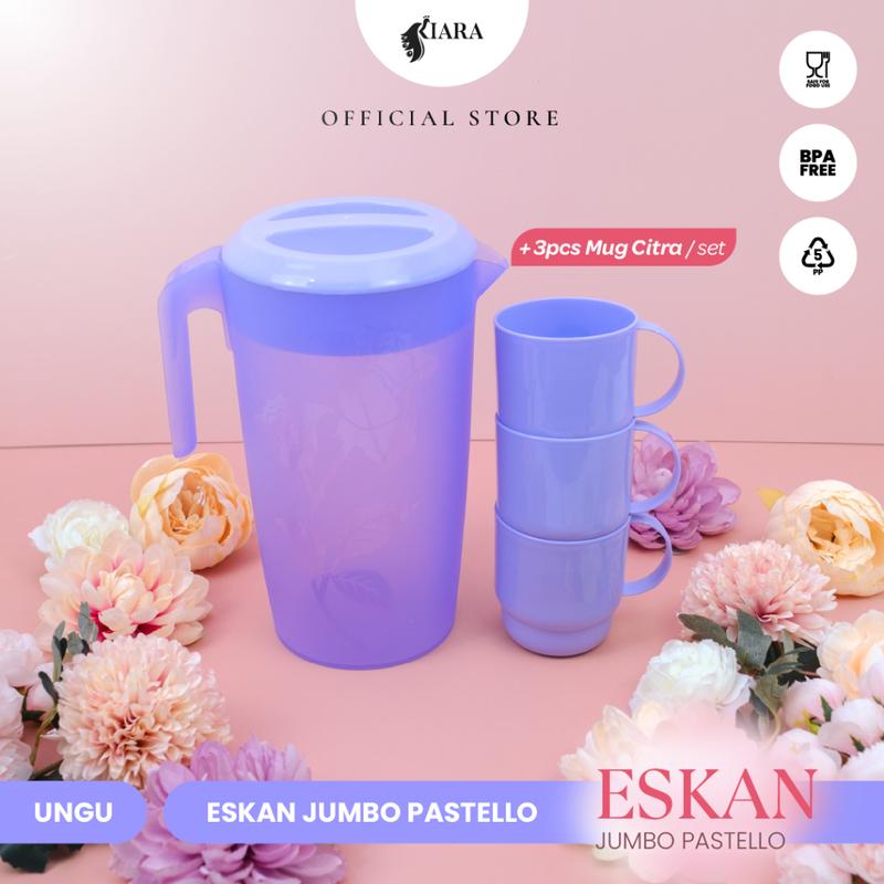 Kiara Teko Set Mug 4in1 Estetik Pastello BPA Free Tahan Panas & Dingin 2