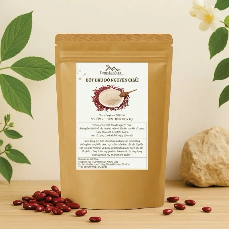Bột đậu đỏ nguyên chất Thenaturfarm [ 500GR ] hỗ trợ dưỡng sáng, mờ thâm, tẩy da chết. 1