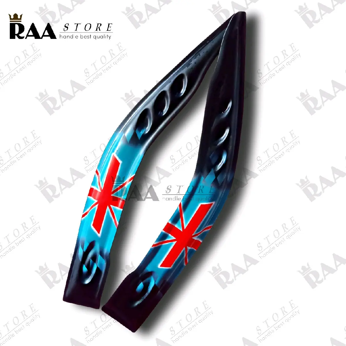 1 Set Talang Air Pickup Mega carry APV, Bahan dari fiberglass tebal dengan motif dan tulisan sudah menggunakan klip penjepit dan perekat
