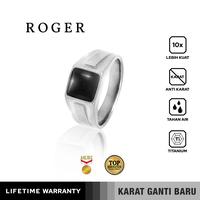 Gambar Emrys Premium Ring ROGER Real Titanium Anti Karat Cincin Titanium Pria Wanita - GOLD ONYX, 7 dari Emrysid Kota Bandung 5 Tokopedia