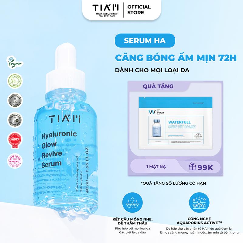 [LIVE] Serum HA Hỗ Trợ Cấp Nước, Hỗ Trợ Căng Bóng Da Hyaluronic Glow Revive Serum 40ml